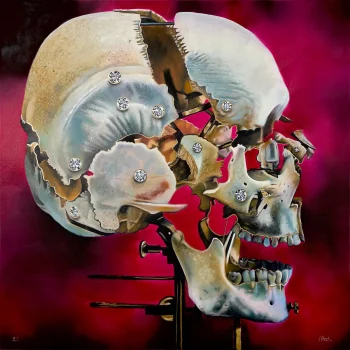 Skull square print